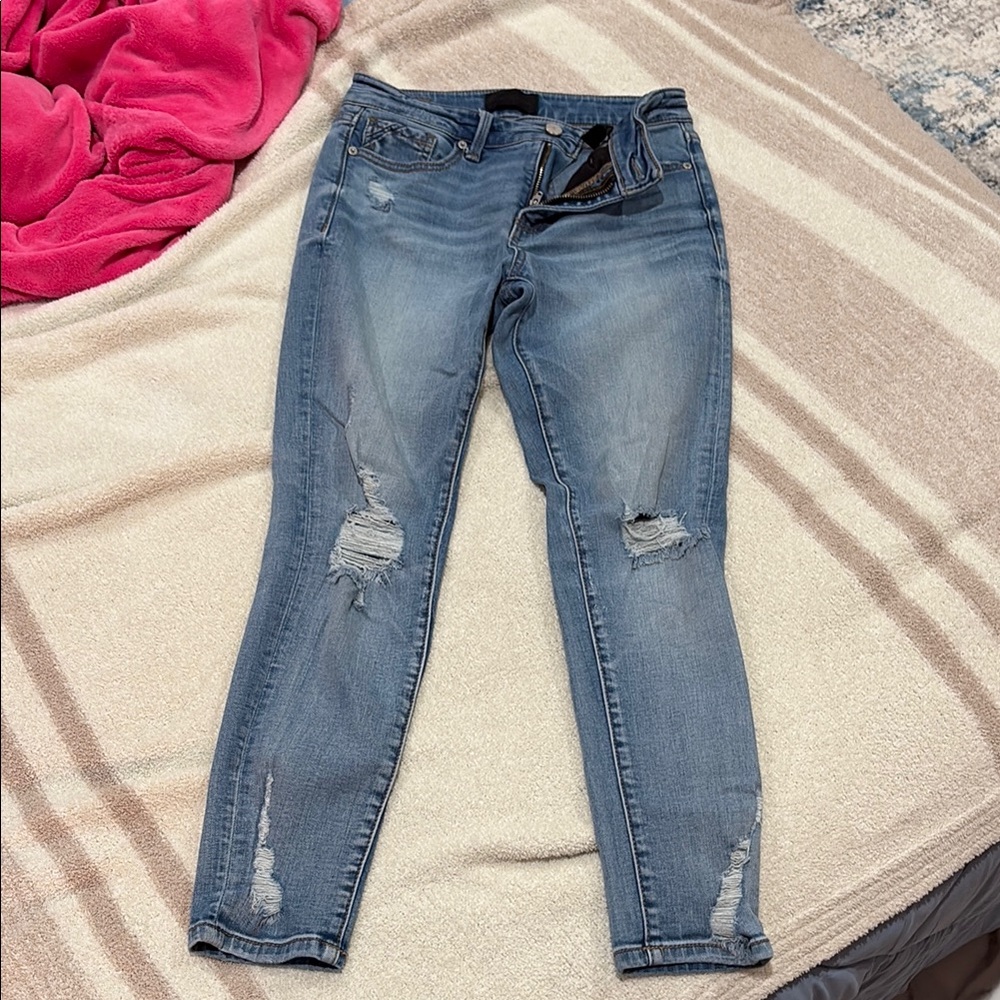 Buckle Black Skinny Jeans